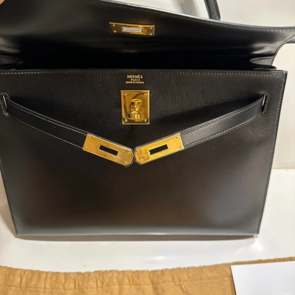Hermes Kelly 32cm leather handbag with cleaning bill - Picture 12 of 14